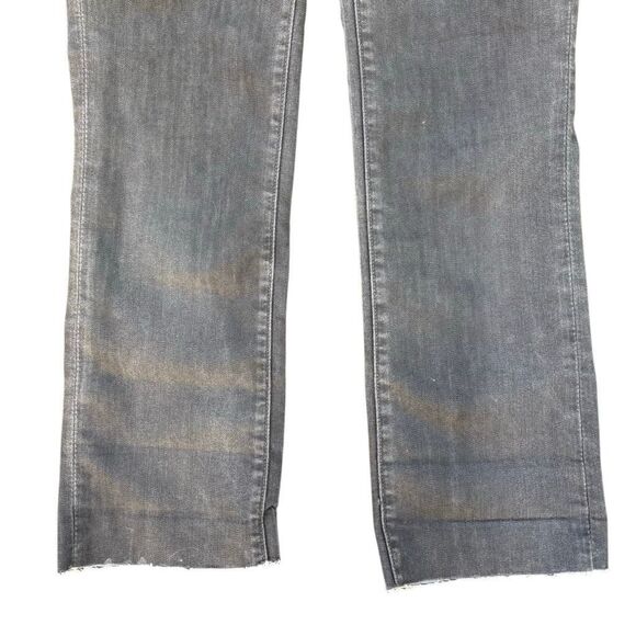 Banana Republic Gray Jeans Women’s Size 2 Classic Straight Leg Distressed Hem - Picture 9 of 9